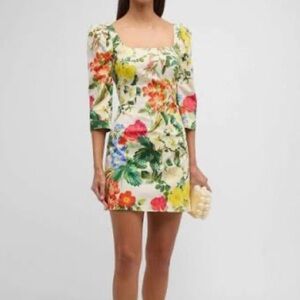 Cara Cara Belinda Mini Dress in Egret Kingston Floral Size: 4
